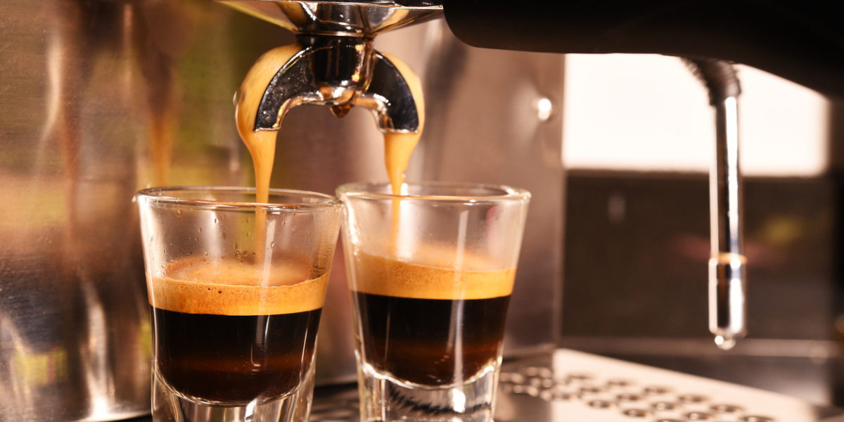 coffee-machine-preparing-cup-of-coffee-picture-id529207711 Coffee machine preparing espresse
